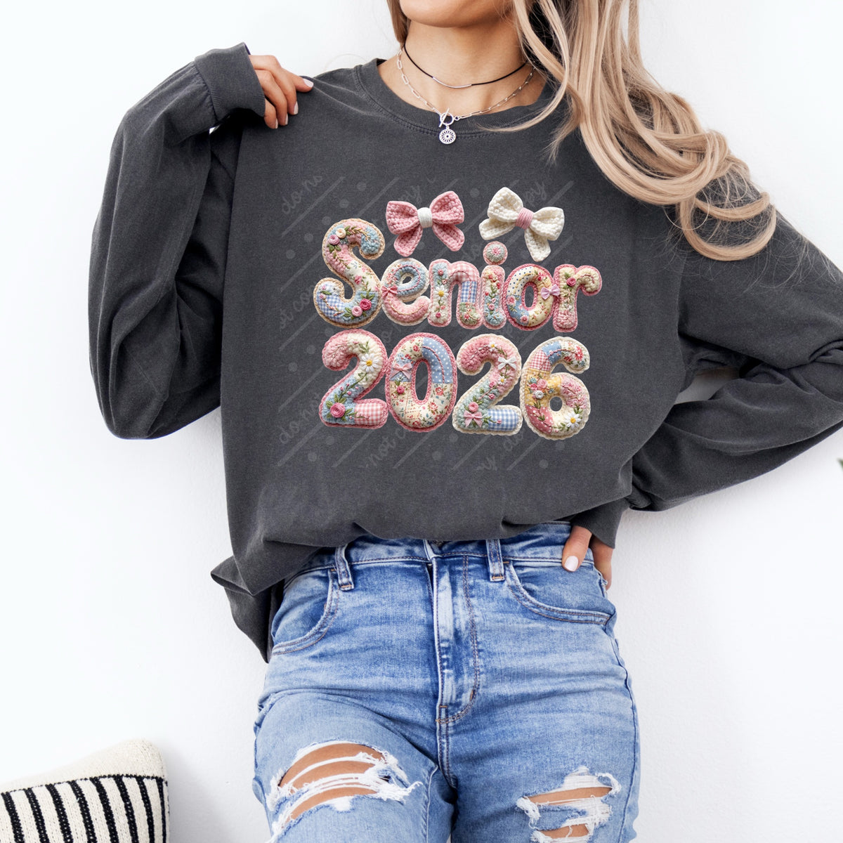 Senior 2026 faux crochet DTF Transfer