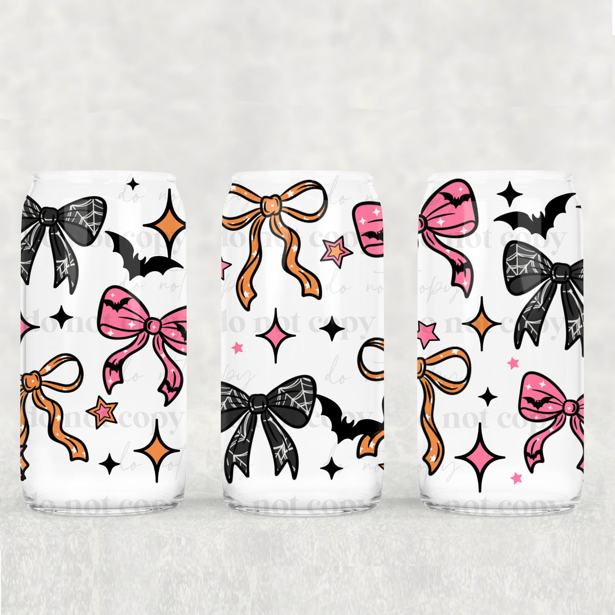Colorful Halloween bows (CSC) UV DTF WRAP