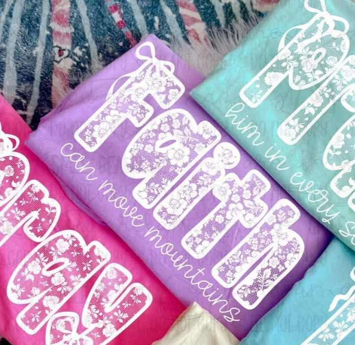 Faith white lace (MZ) DTF Transfer