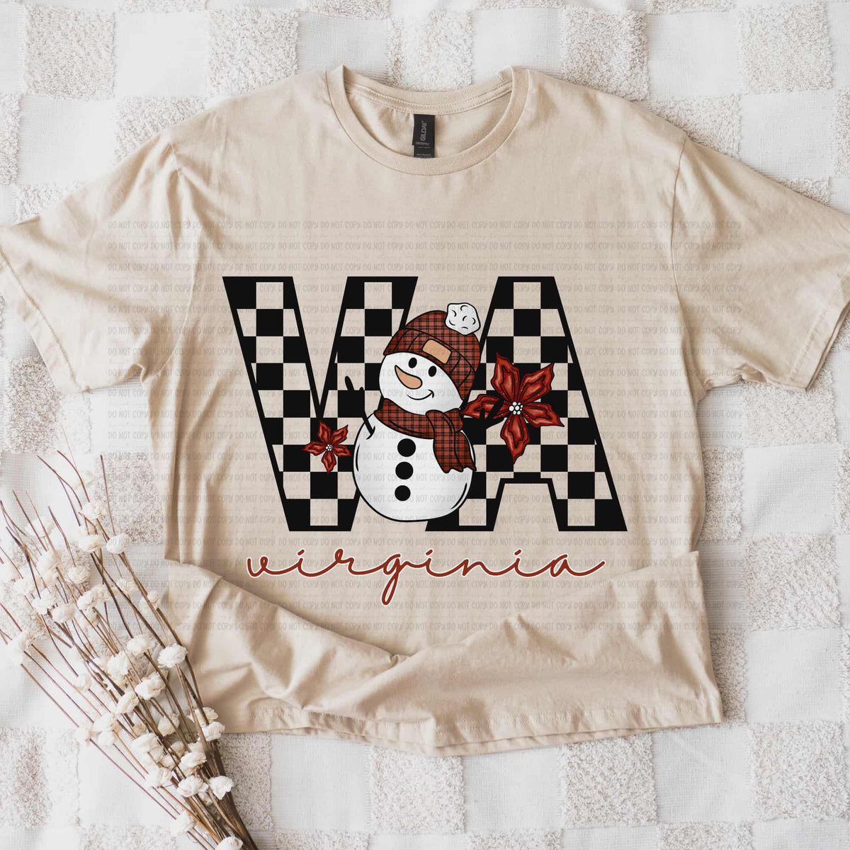 Virginia snowman checker (REVEL) DTF Transfer
