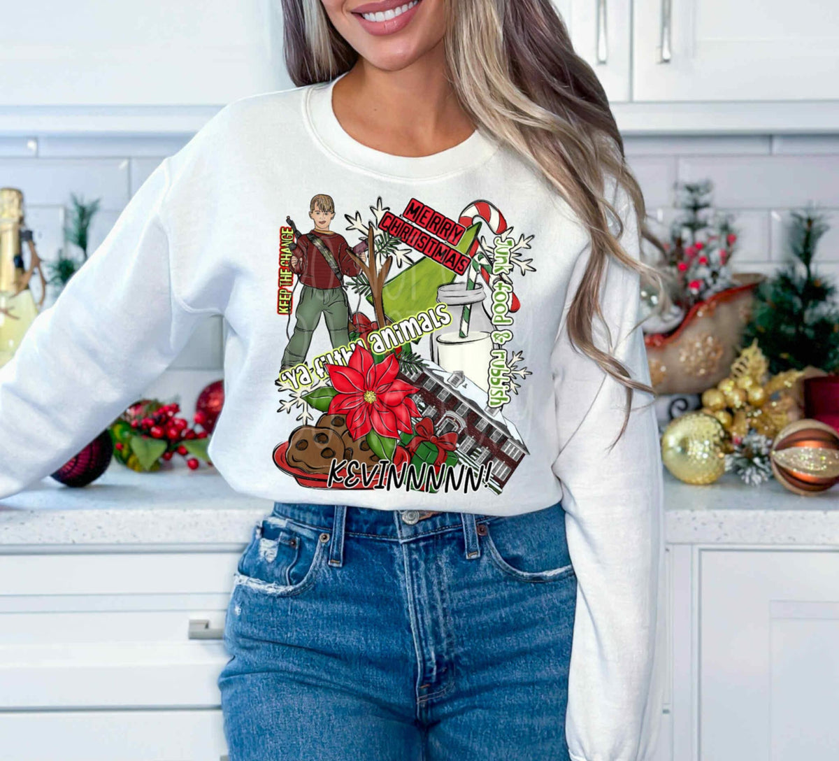 Kevin Home collage with quotes DTF transfer