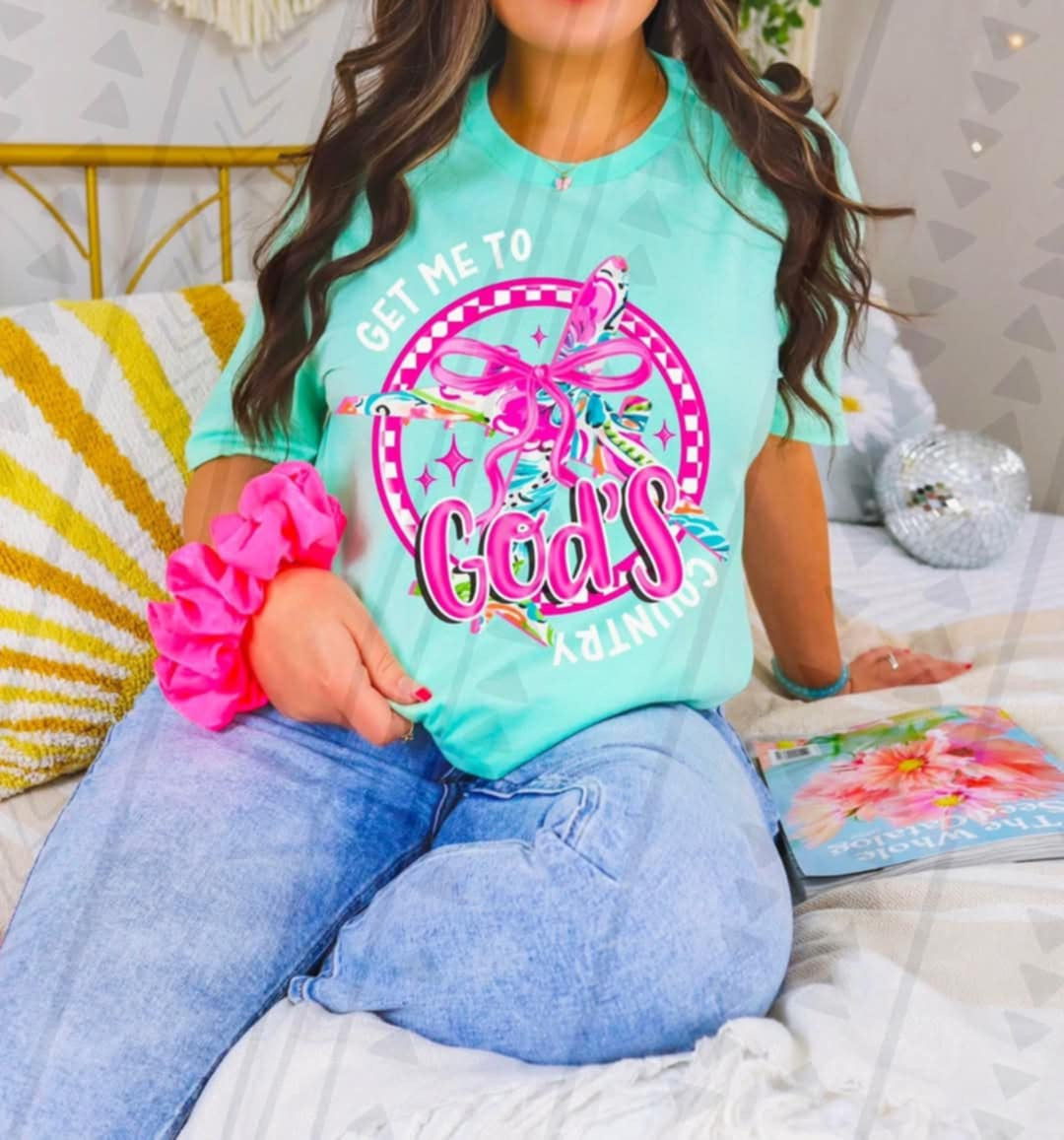 Get me to gods country (TGG) 96773 DTF transfer