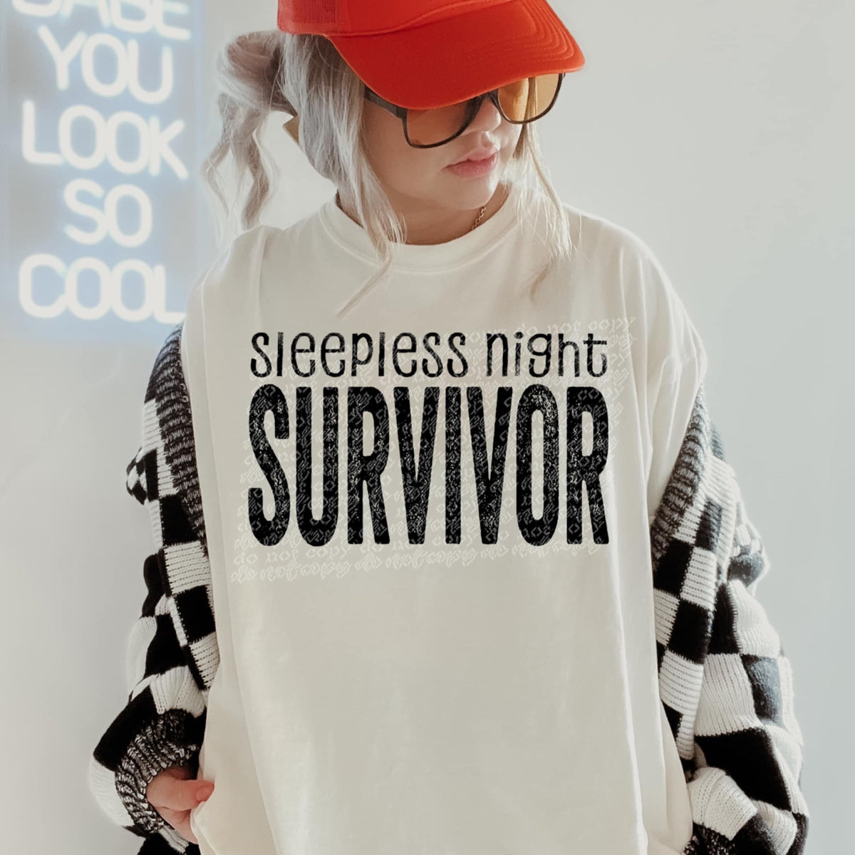 Sleepless night survivor (TTD) 94813 DTF transfer