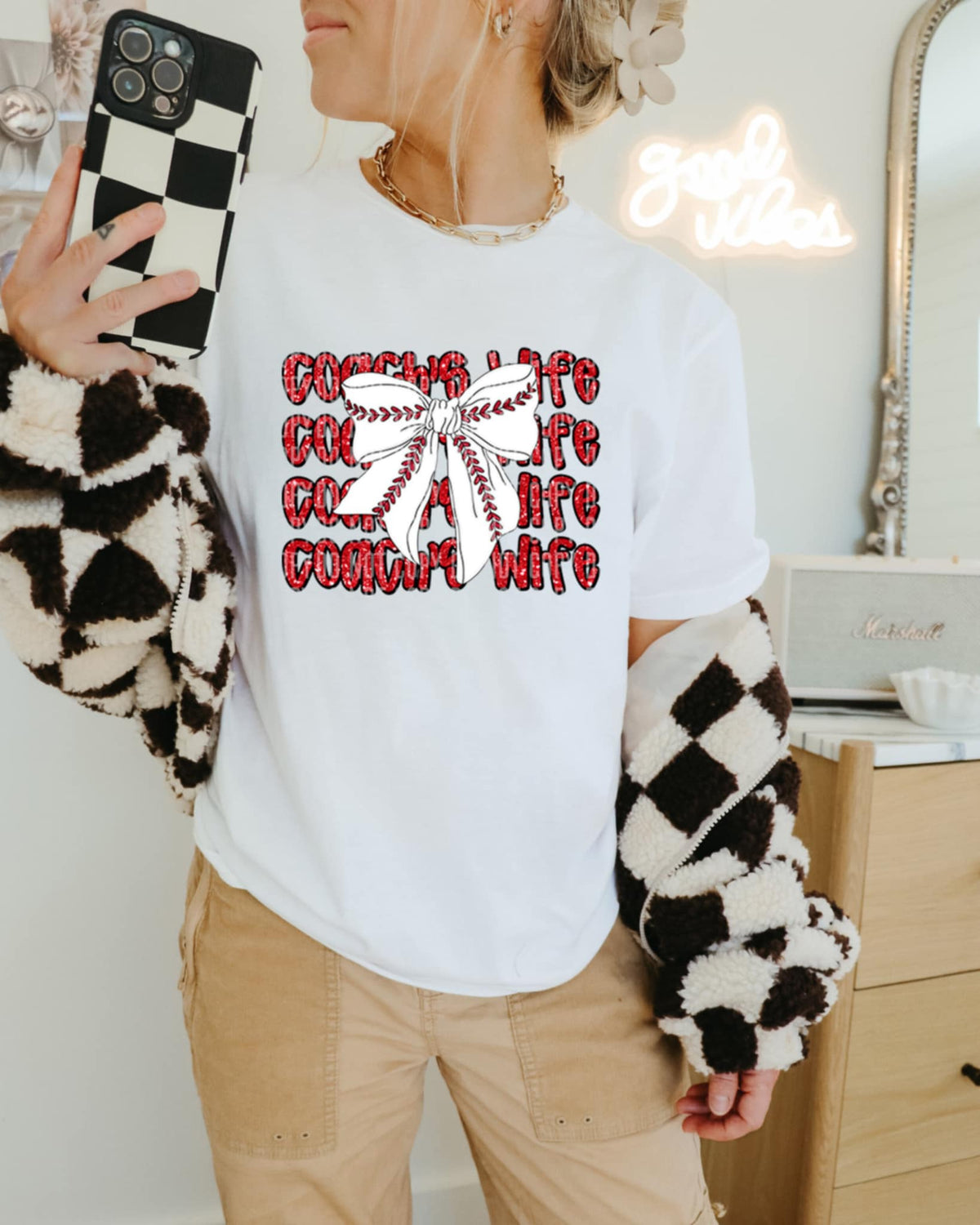 Coach’s wife stacked with baseball bow (Caplinger) 87484 DTF transfer