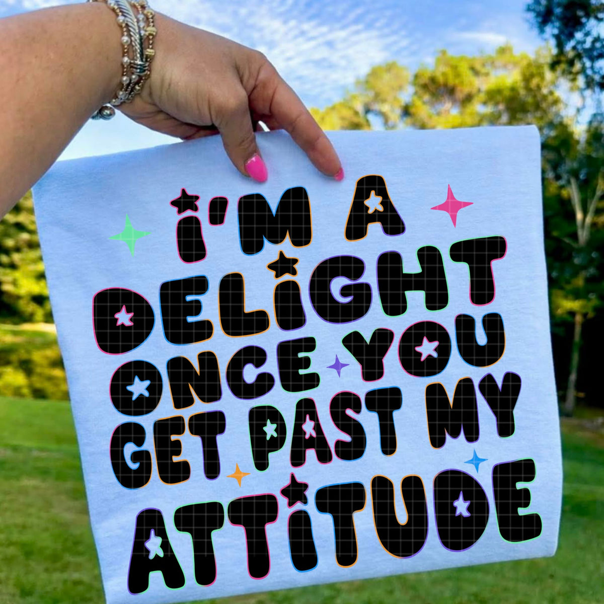 I’m a delight once you get past my attitude  (DD) DTF transfer