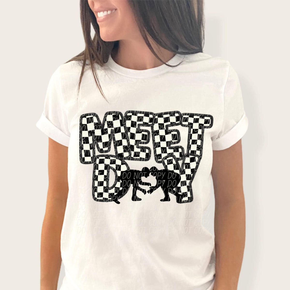 Game day wrestling checkered (CITY) 91273 DTF transfer