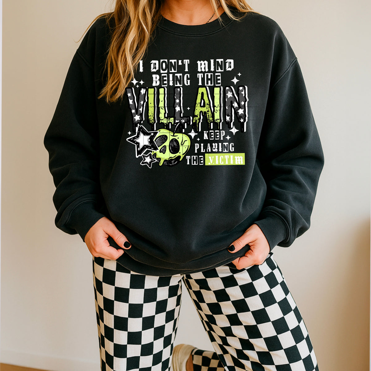 I don’t mind being the villain WHITE accents (CSC) DTF Transfer