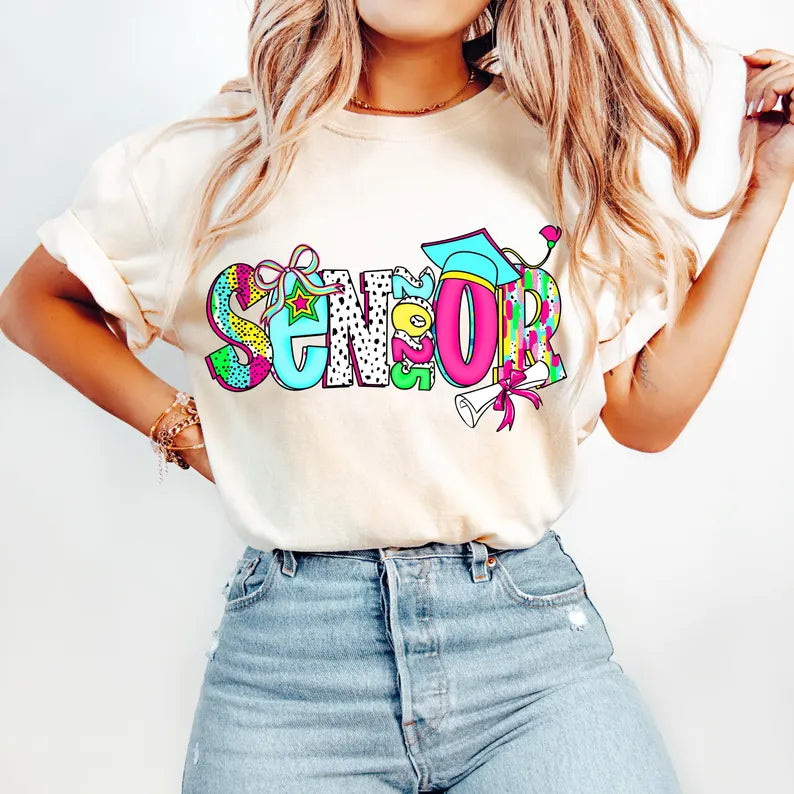 Senior 2025 neon colors 94761 DTF transfer