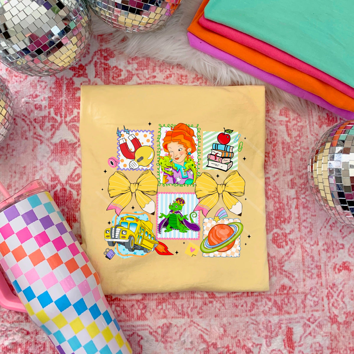Magic school bus collage frames 111883 DTF transfer