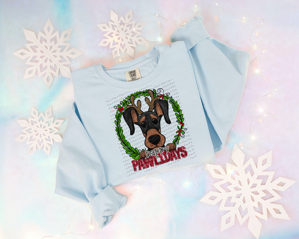 Doberman Happy Pawlidays 30321 DTF TRANSFER