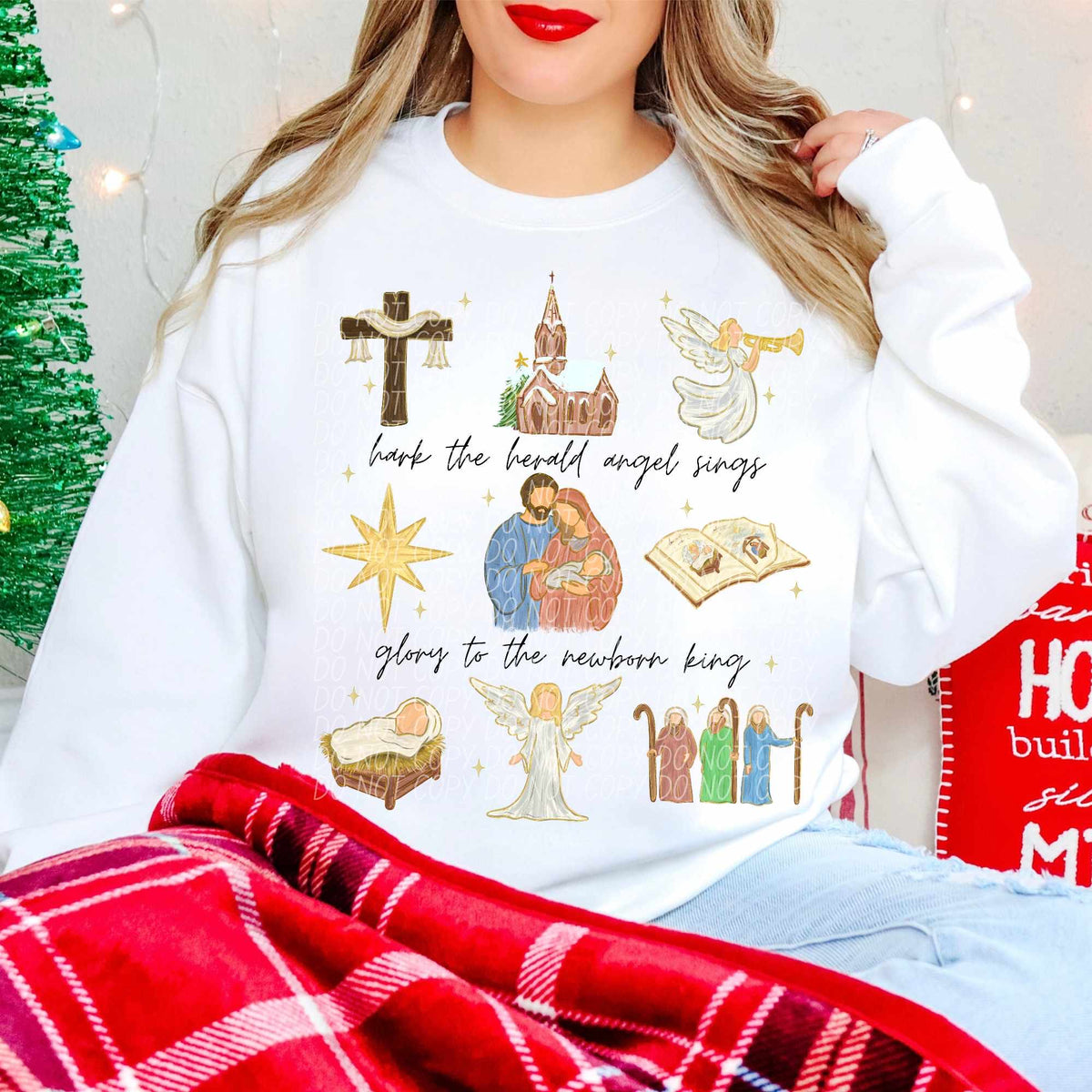 Hark the herold angel glory to the newborn king (CITY) 62056 DTF transfer