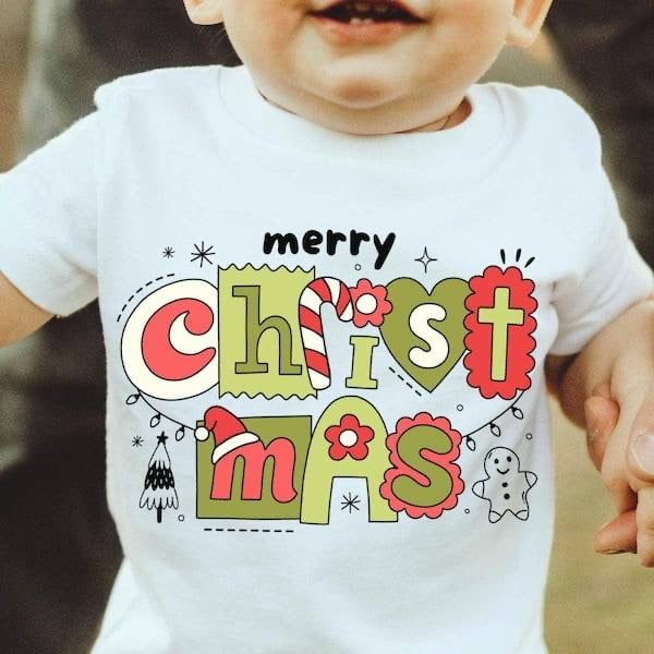 Merry Christmas shaped letters (KARTA) 62887 DTF transfer