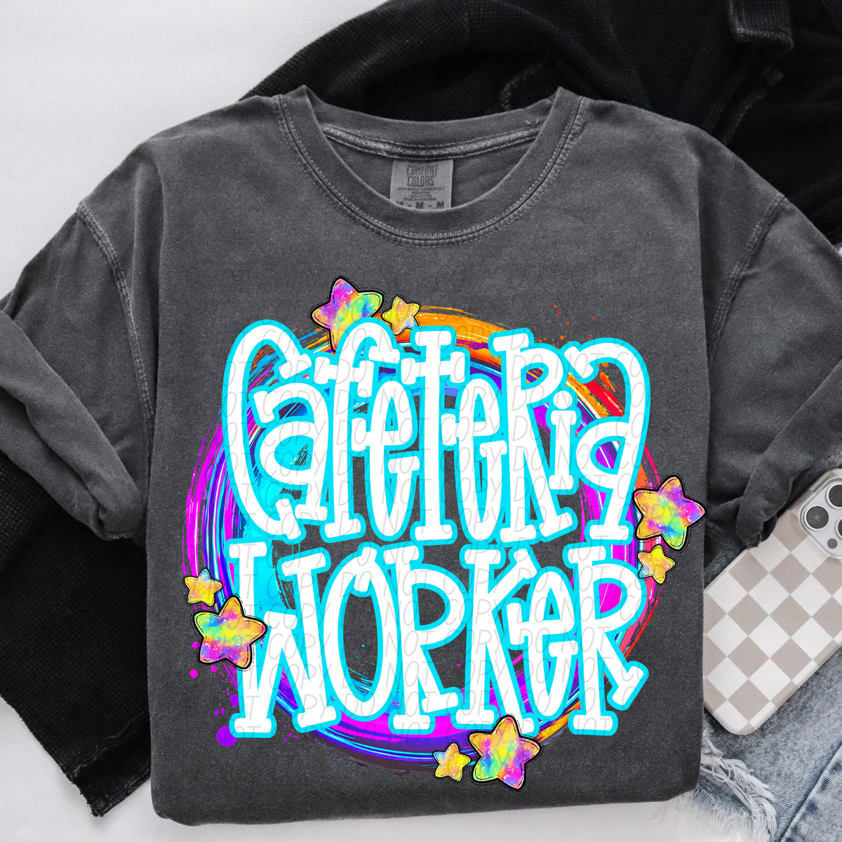 Cafeteria Worker Whimsical (CITY) DTF transfer