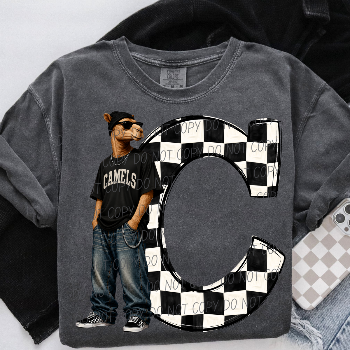 Camels sideline sweatshirt mascots (City) DTF Transfer