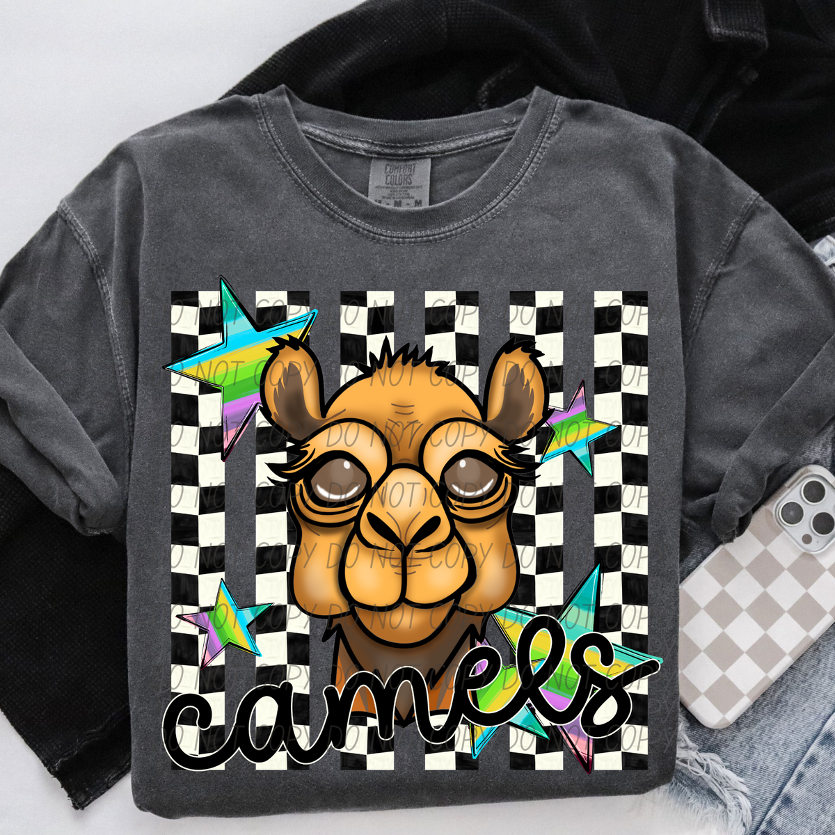 Camels checker stripes (City) DTF Transfer