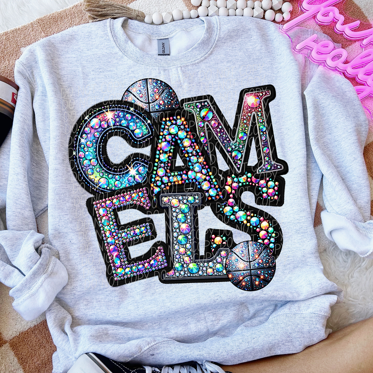 Camels Basketball Rhinestone (CITY) 66620 DTF transfer