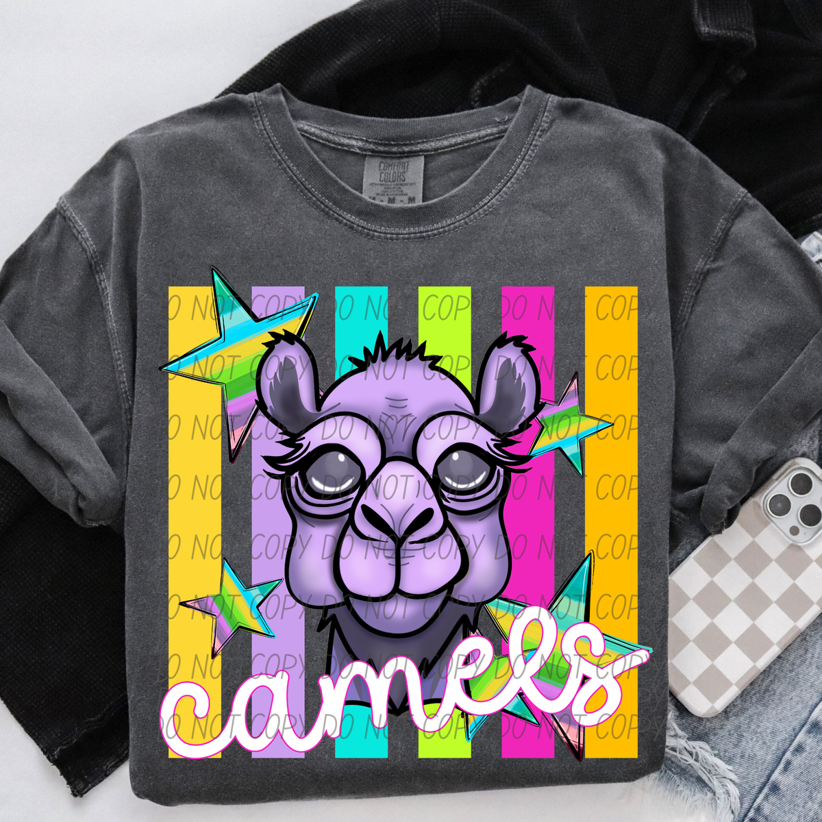 Camels purple neon (City) DTF Transfer