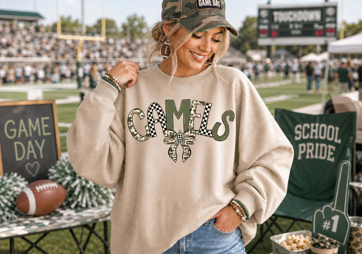 Camels Camo with Bow (S&G) DTF Transfer