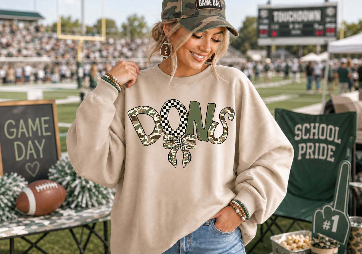 Dons Camo with Bow (S&G) DTF Transfer