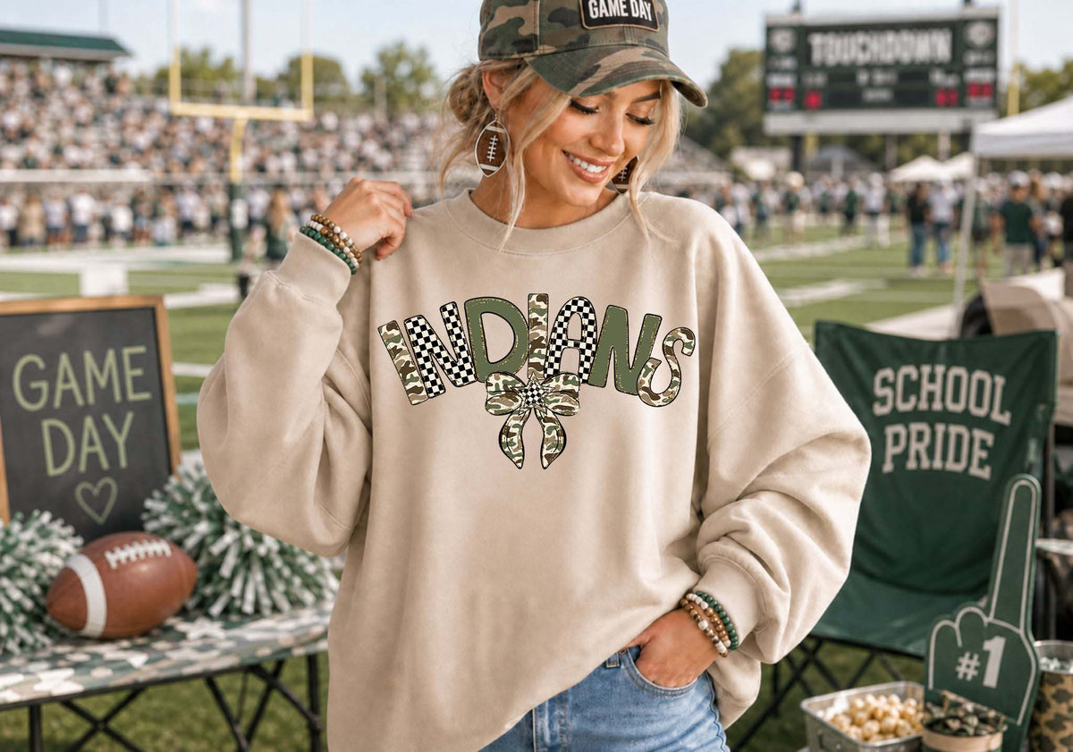 Indians Camo with Bow (S&G) DTF Transfer