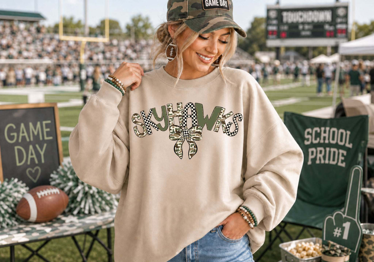 Skyhawks Camo with Bow (S&G) DTF Transfer
