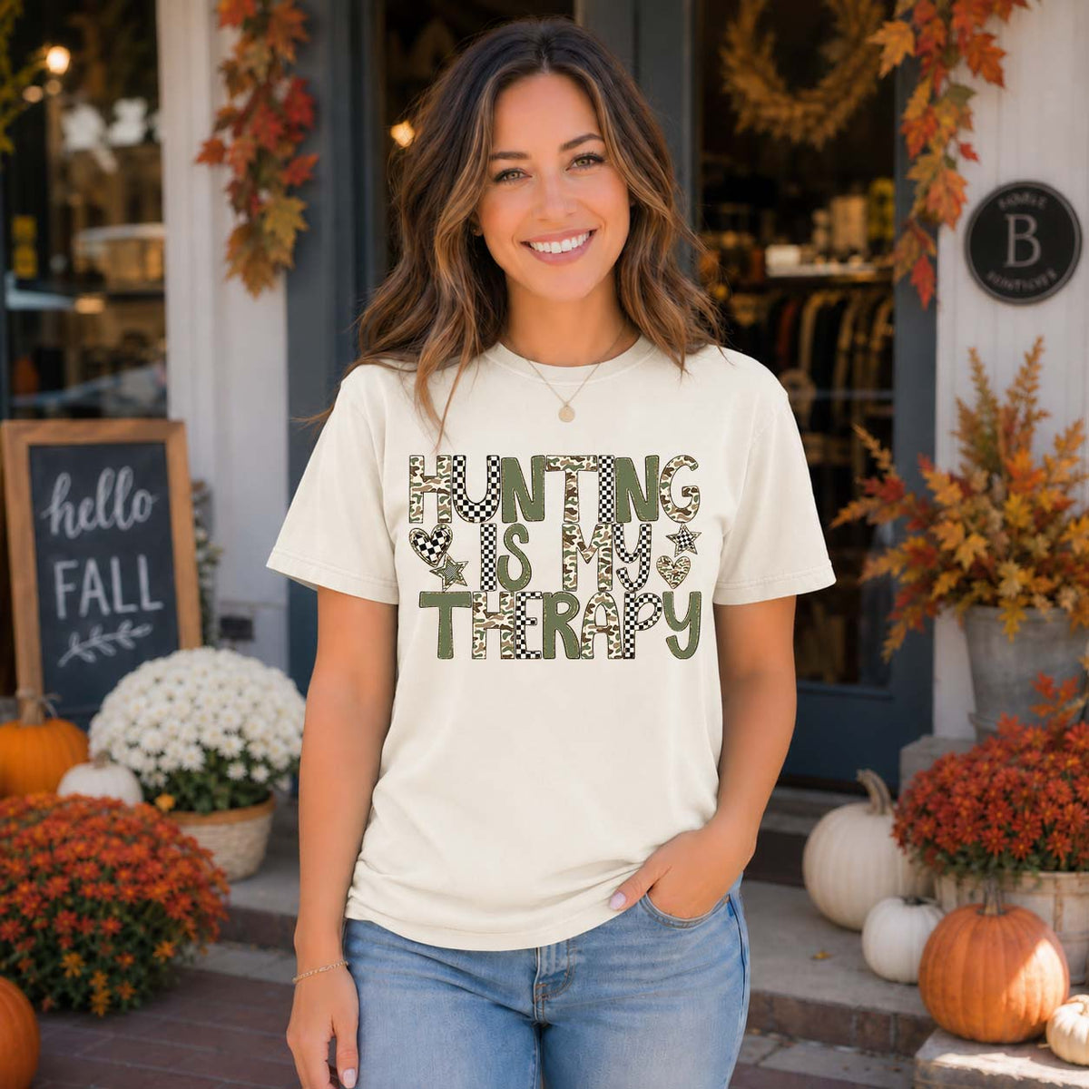 Hunting is my therapy camo (S&G) DTF Transfer