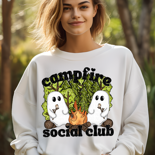 Campfire social club ghost CITY DTF transfer