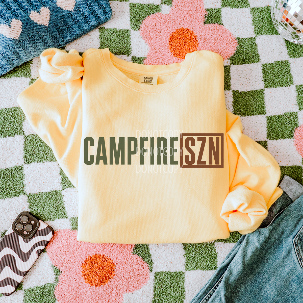 Campfire SZN green and brown (CSG) DTF Transfer