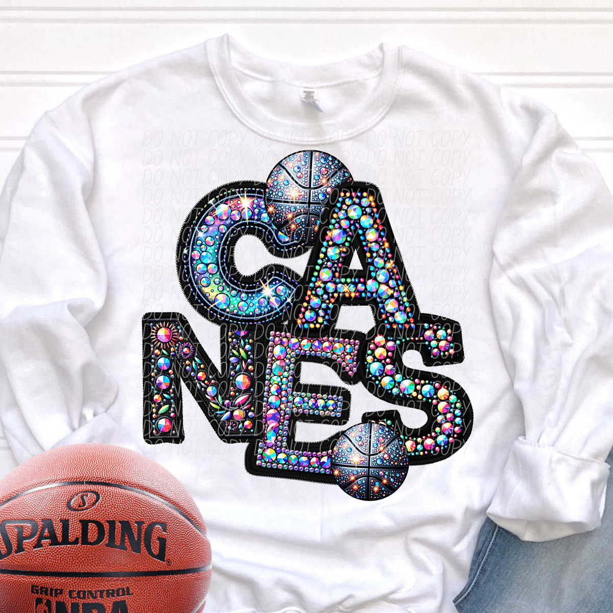 Canes Basketball Rhinestone (CITY) 66499 DTF transfer