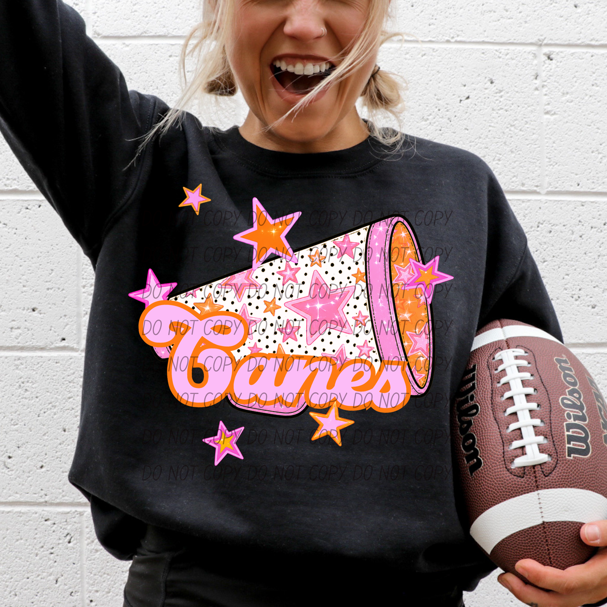 Canes pink cheer (city) DTF transfer