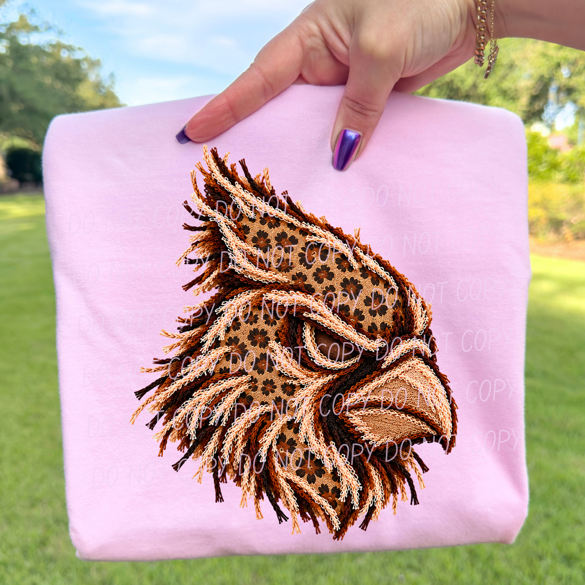 cardinals leopard fringe mascot (city) DTF Transfer