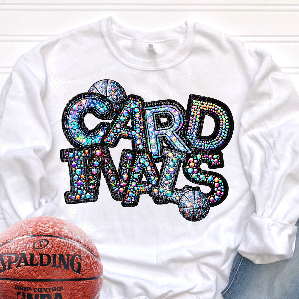 Cardinals Basketball Rhinestone (CITY) 66501 DTF transfer