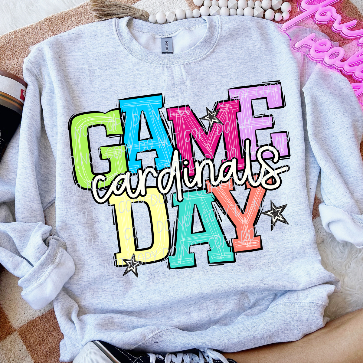 Cardinals-Preppy Game Day (City) DTF Transfer