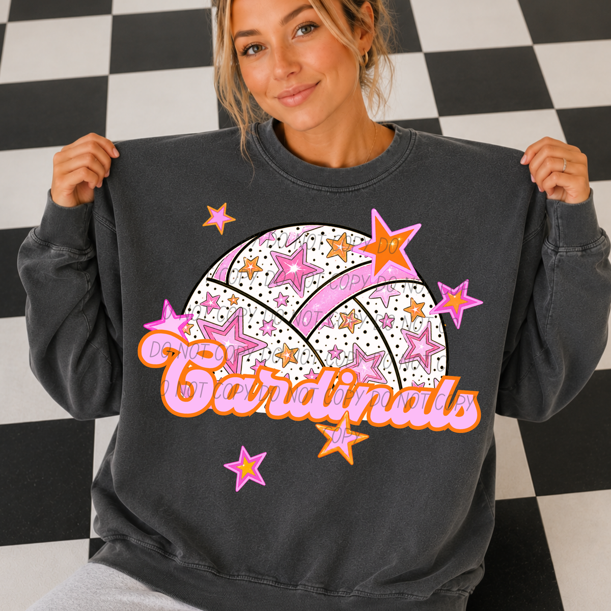 cardinals pink volleyball (city) DTF transfer