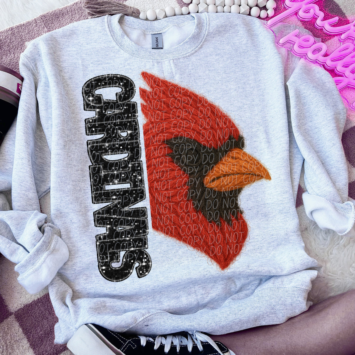 Cardinals faux glitter faux yarn (City) DTF Transfers