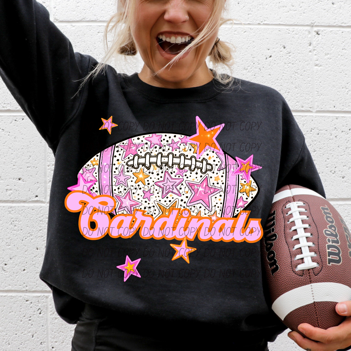 Cardinals pink football (city) DTF transfer