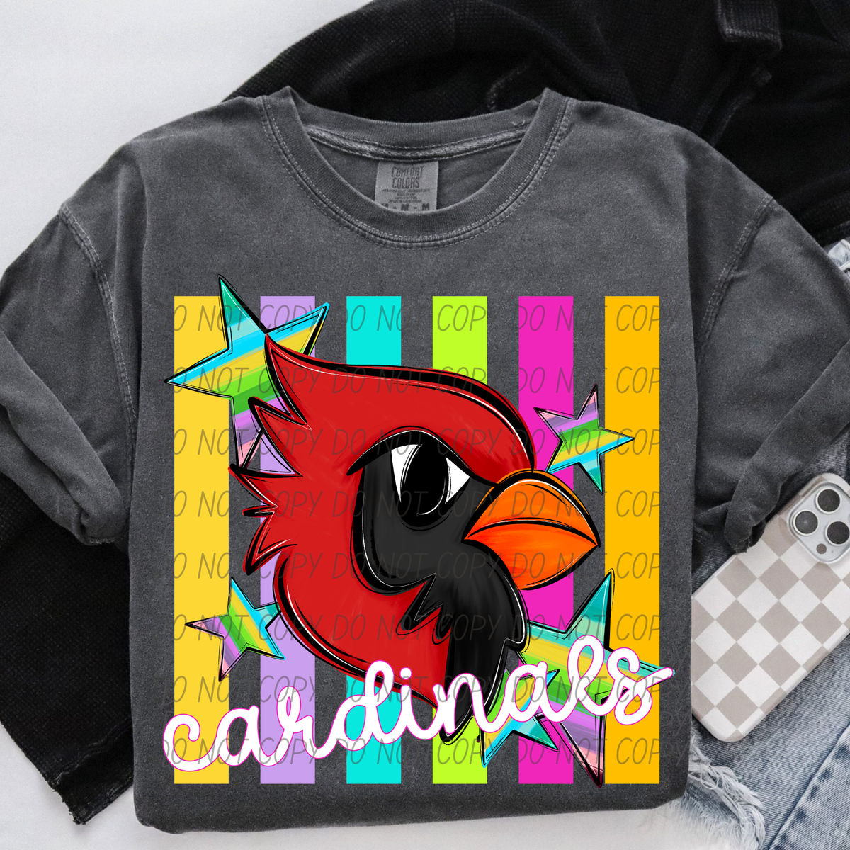 Cardinals neon strips (City) DTF Transfer