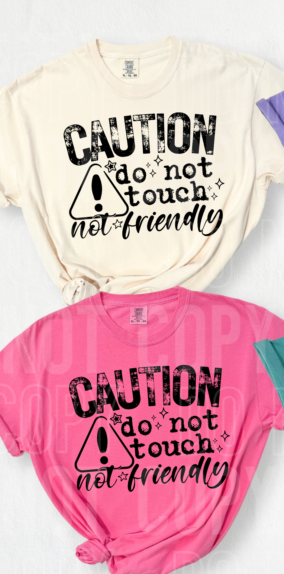 Caution do not touch BLACK (SBB) DTF Transfer