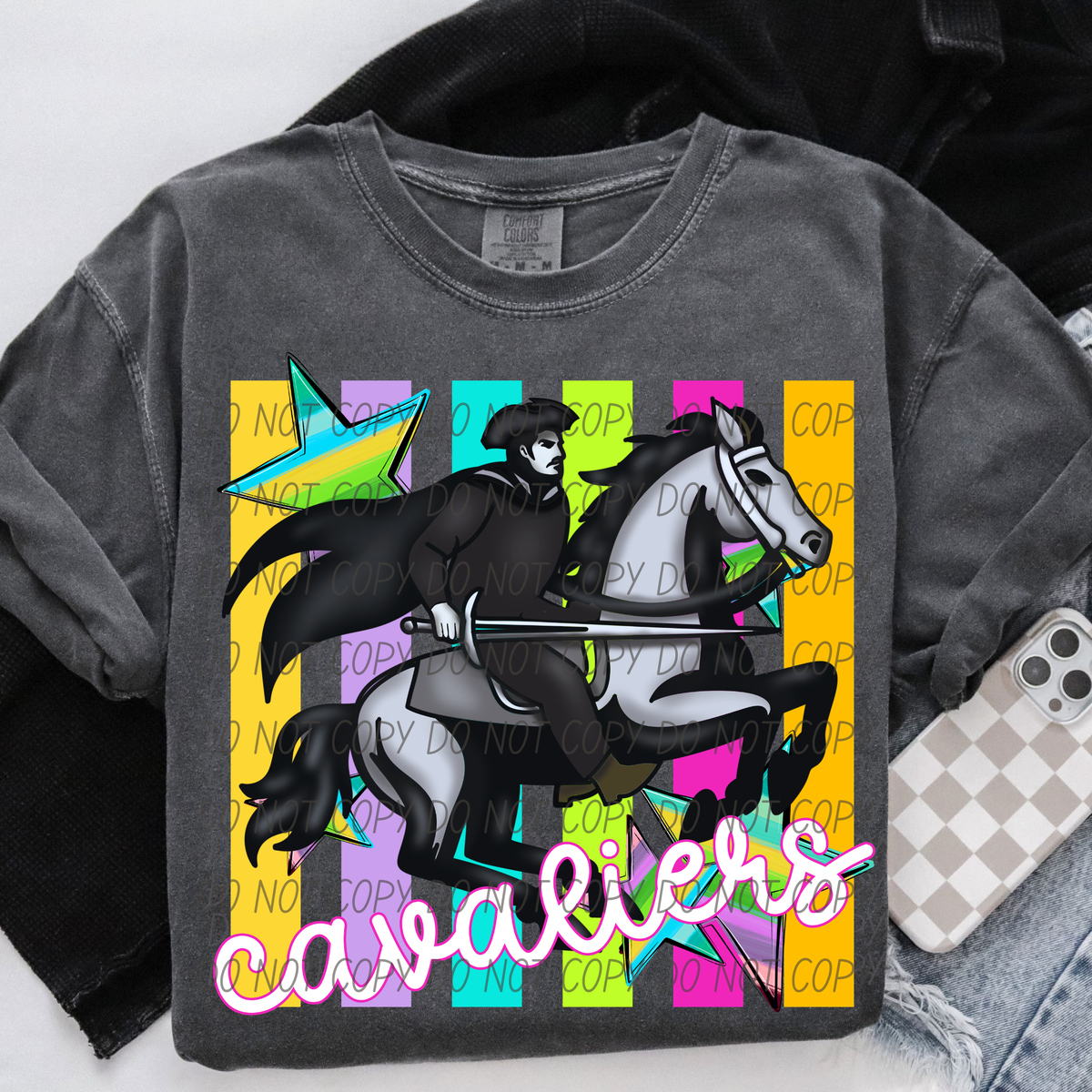 Cavaliers Neon strip mascot (City) DTF Transfer