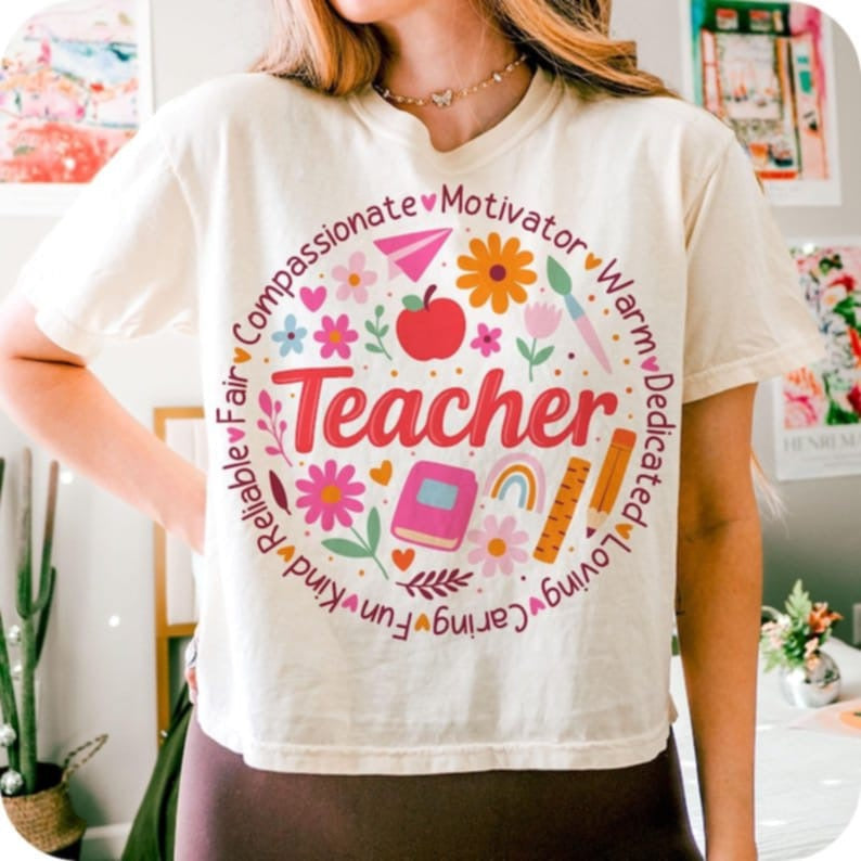 Teacher cluster circle 99034 DTF transfer