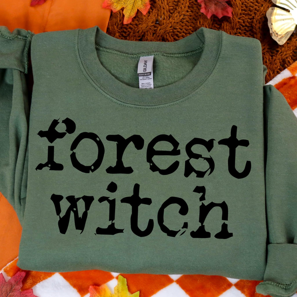 Forest Witch black font (abd) DTF transfer