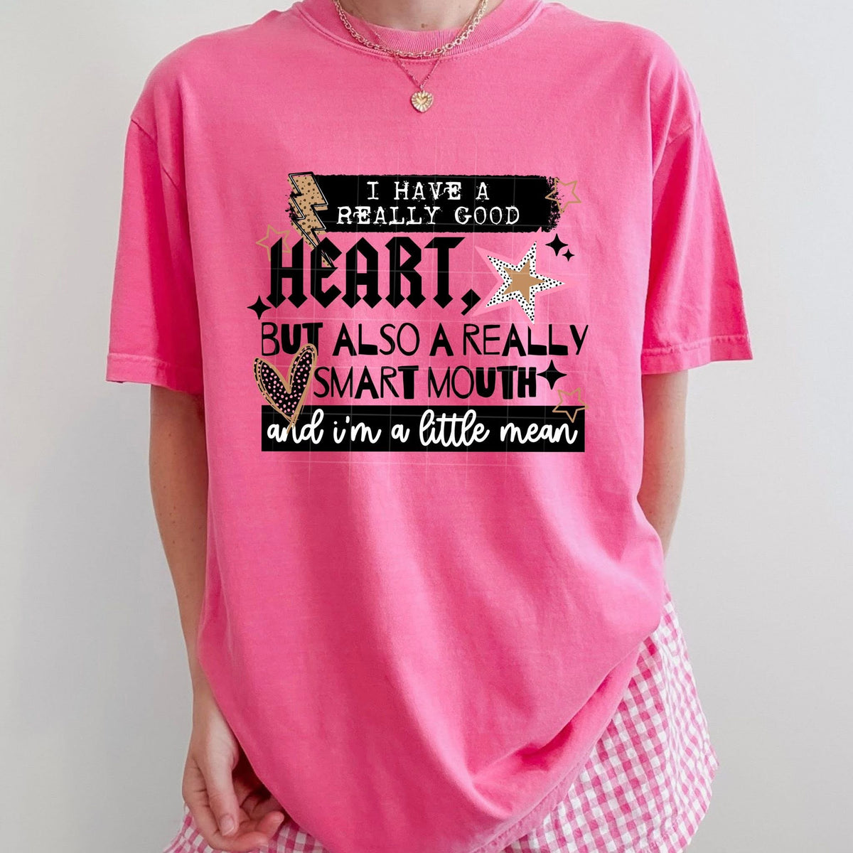 Good heart smart mouth black (CSC) DTF Transferk