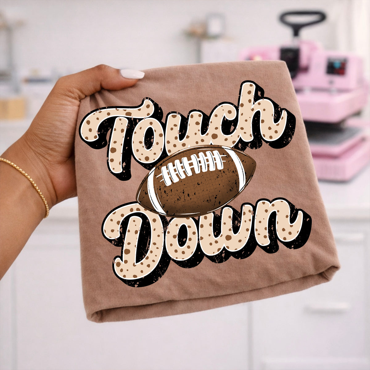 Touchdown cursive polka dots (CSC) DTF Transfer