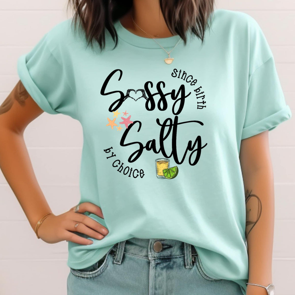 Sassy since birth salty by choice 106083 DTF transfer