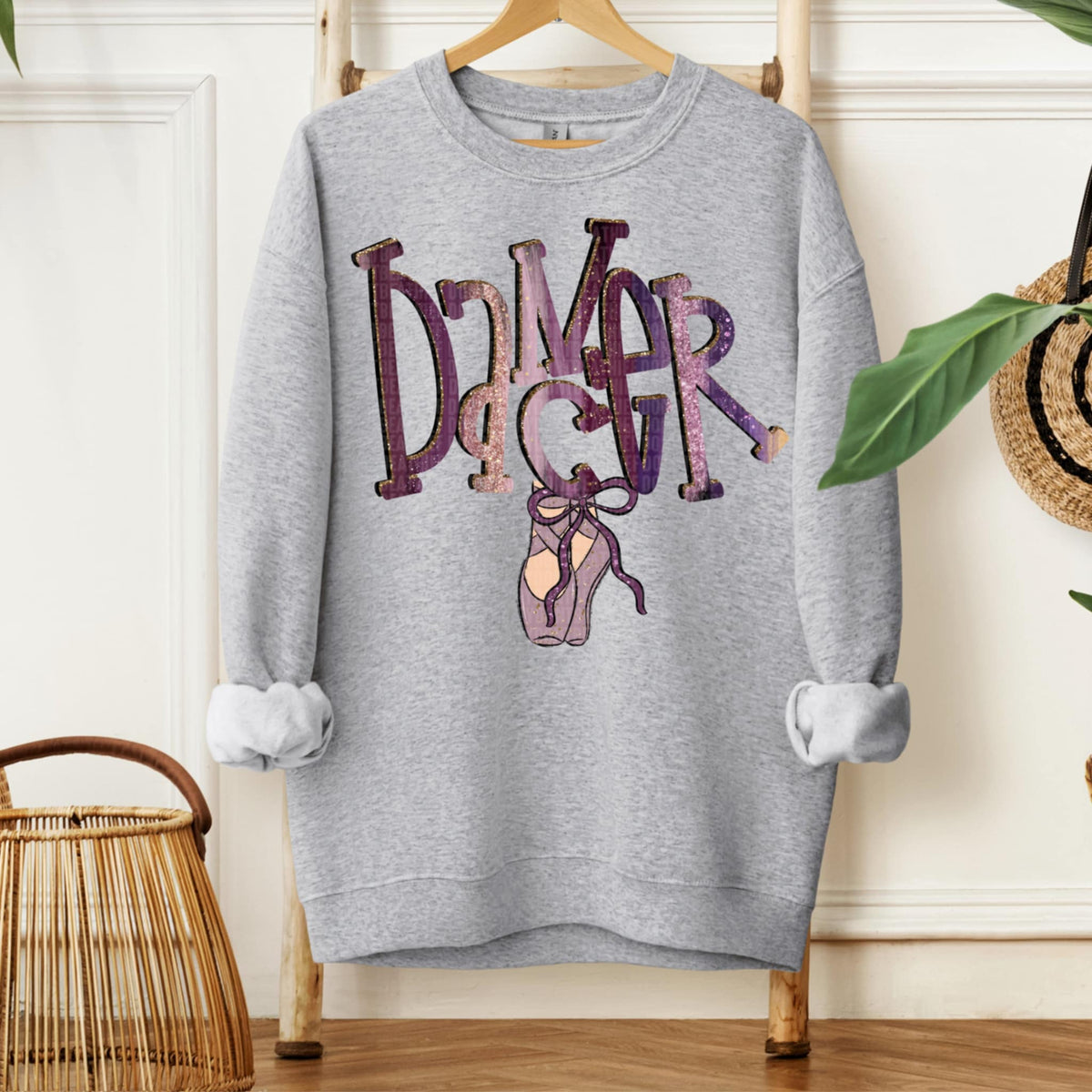 Dancer Purple with ballet shoes SDD DTF transfer