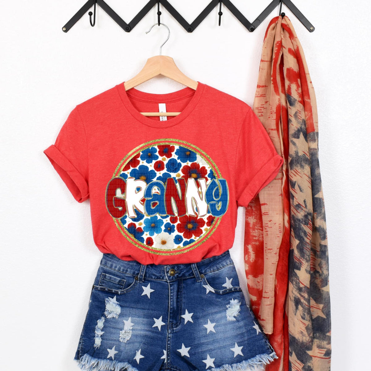 Granny patriotic circle (SDD) 99251 DTF transfer