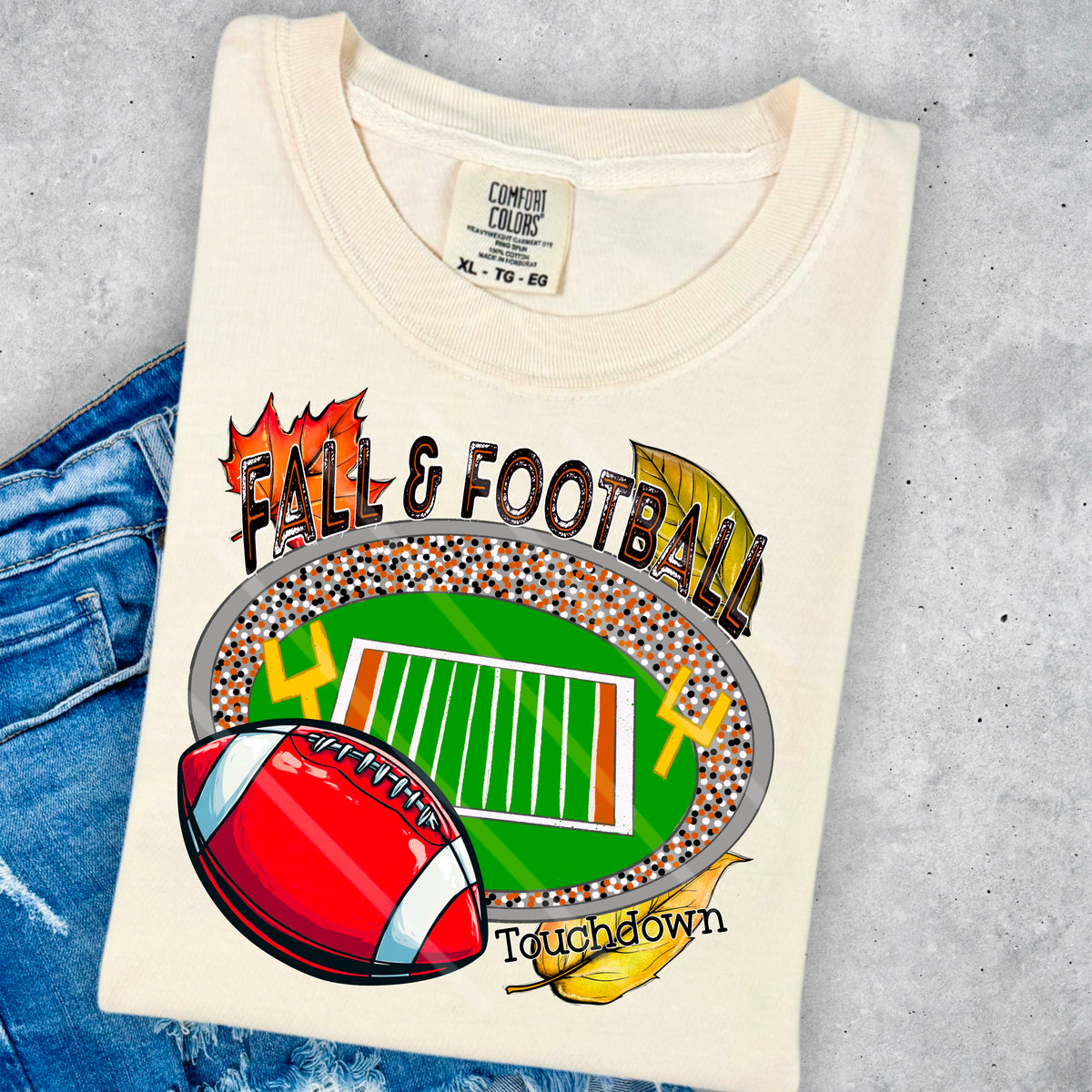 Fall and Football Stadium ORANGE (chaos) 110275 DTF transfer