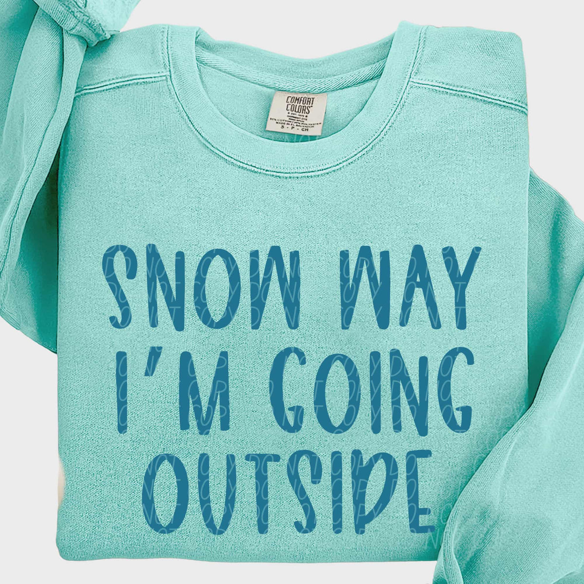 Snow way I’m going outside BLUE (city) DTF transfer