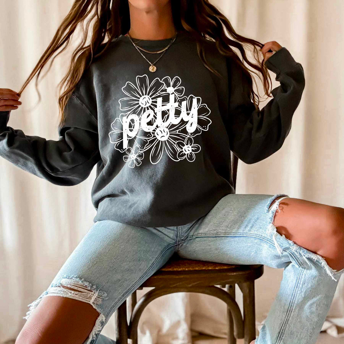 Petty florals WHITE (CSC) 77281 DTF transfer