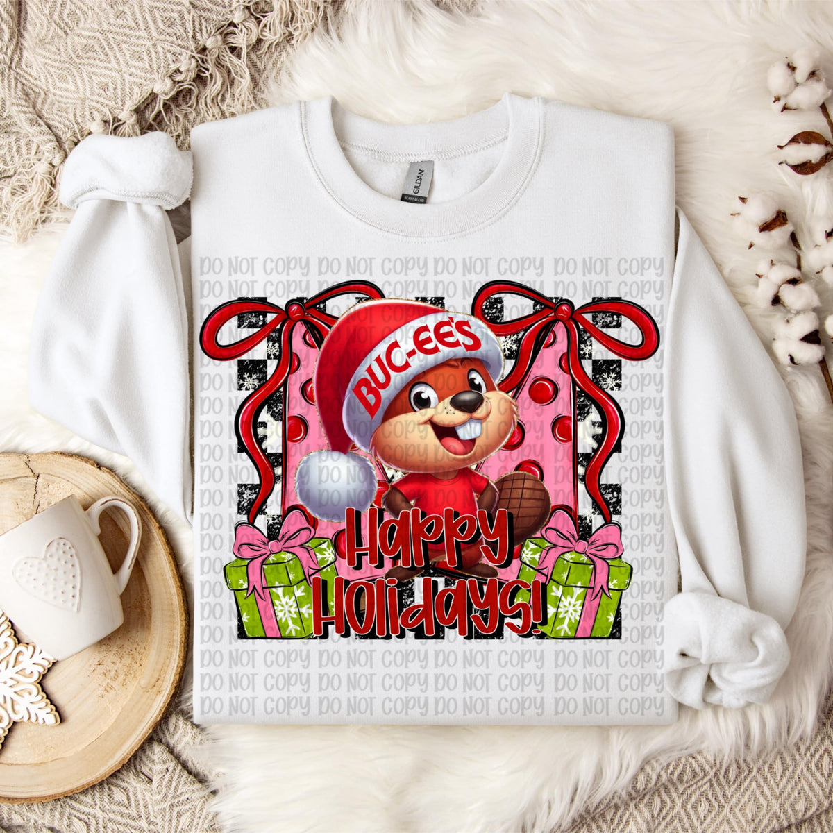 Happy Holidays Buc (VP) DTF transfer